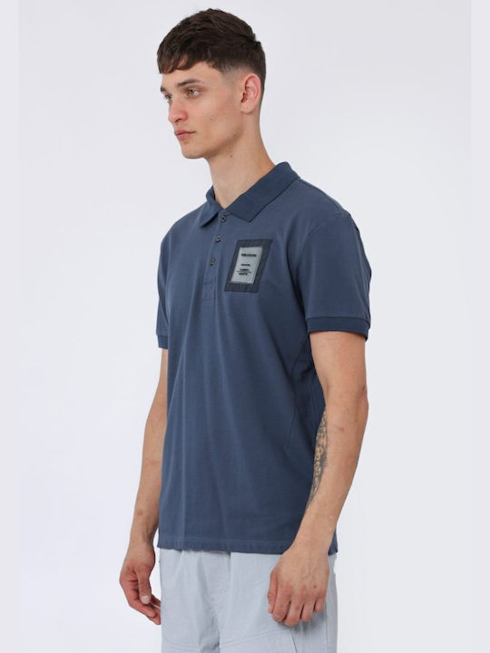 Religion Ανδρικό T-shirt Κοντομάνικο Polo Navy Μπλε