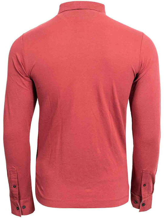 Polo Long Sleeve Blouse Red