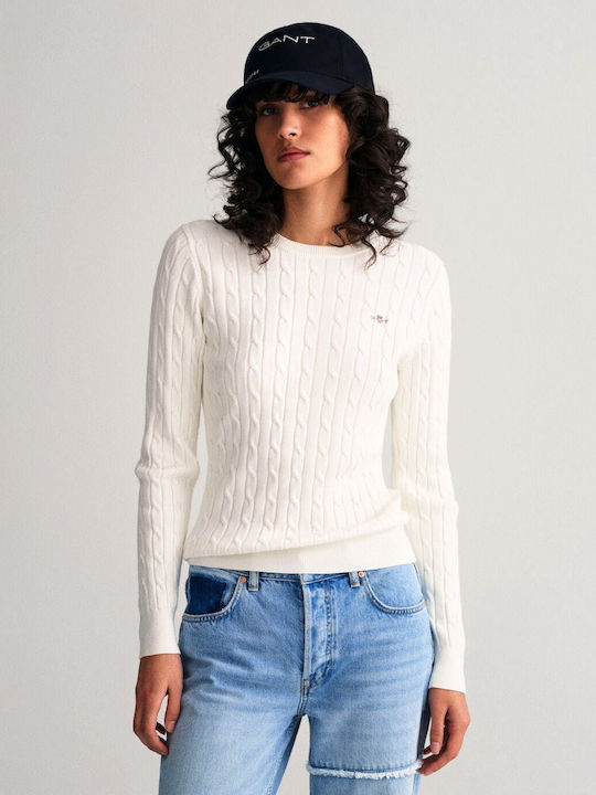 Women's Long Sleeve Sweater Cotton Beige