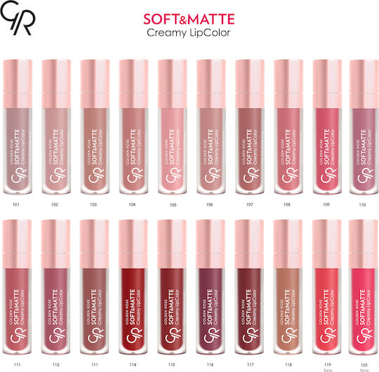 Golden Rose Soft & Matte Creamy Long Lasting Liquid Lipstick Matte 118 5.5gr