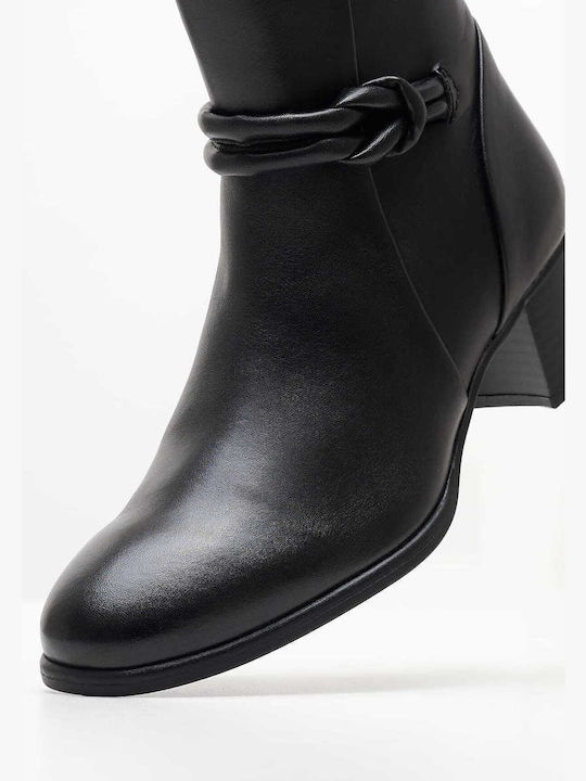 Marco Tozzi Leather Women's Ankle Boots Black