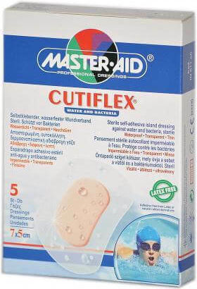Master Aid Cutiflex 15x17 (10x12) 3τμχ Waterproof Plasters 17x 3pcs