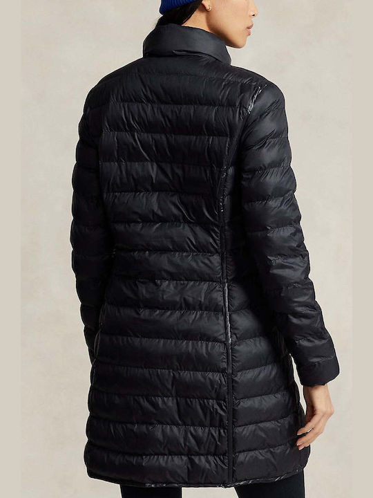 Ralph Lauren Women's Long Puffer Jacket for Winter Black