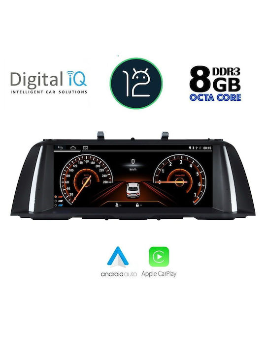 Digital IQ Car-Audiosystem für BMW Serie 5 2010-2013 (Bluetooth/USB/AUX/WiFi/GPS/Apple-Carplay) mit Touchscreen 12.3"