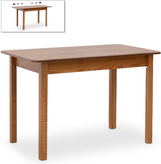 Bergen Erweiterbarer Esstisch mit 4 Stühlen 120(+30)×68cm