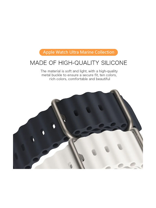 Sonique Strap Silicone White (Apple Watch 44/45/46mm/Ultra 49mm)