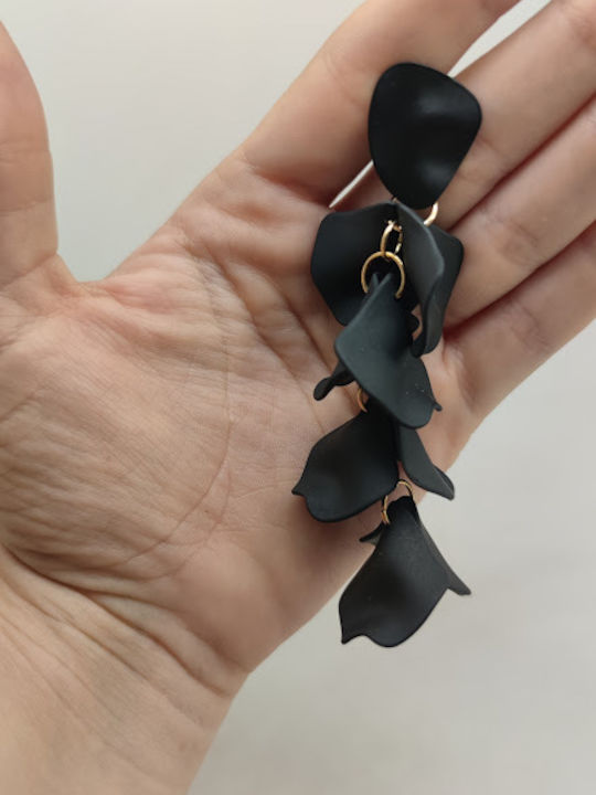 Dezlen Ohrringe mit Steinen Black
