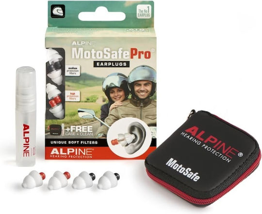 Alpine Motosafe Pro Silicone Earplugs in Black Colour 111.23.112 2 Pieces