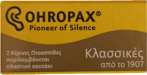 Ohropax Classic Wax Earplugs in Pink Colour 2 Pieces