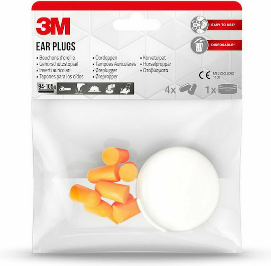 3M Ωτοασπίδες σε Πορτοκαλί Χρώμα 8τμχ