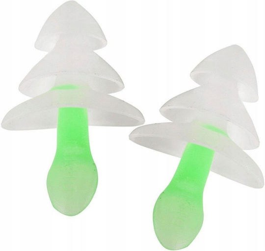 Arena Pro Silicone Earplugs for Swimming in Green Colour 000029-126 2 Pieces