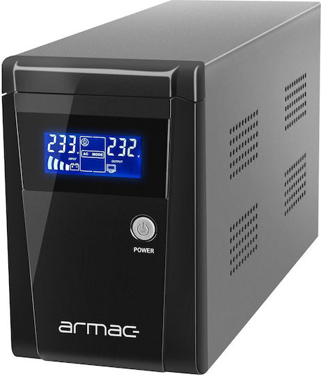 Armac O/1000E/LCD (FR) UPS Linie-interaktiv 1000VA 650W mit 3 Schuko Steckdosen