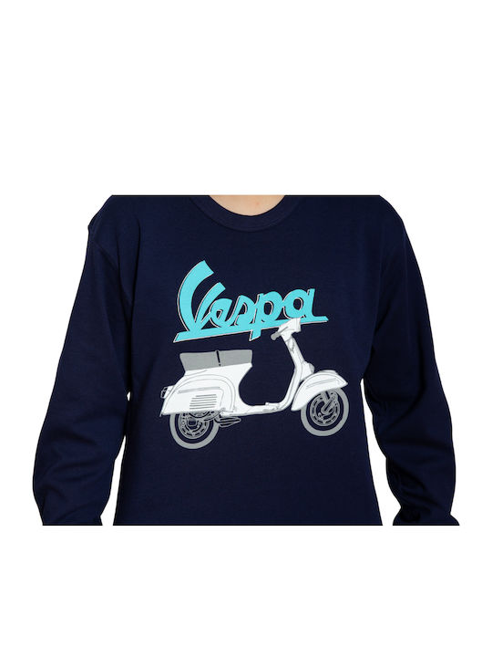 Nina Club Παιδική Πιτζάμα Χειμωνιάτικη Navy Μπλε