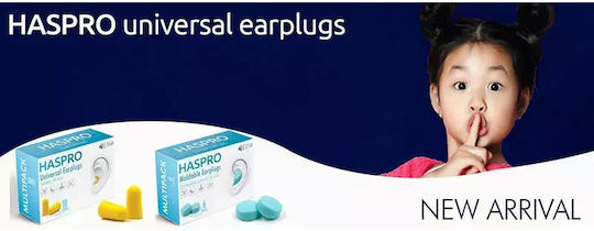 Haspro Moldable Silicone Earplugs for Swimming in Blue Color EPUM2003 12 Pieces