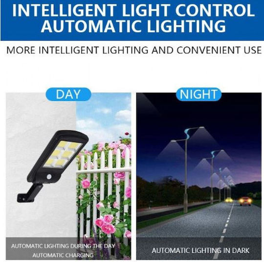 Set of 3 Street Solar Lights 450W with Motion Sensor, Photocell and Remote Control