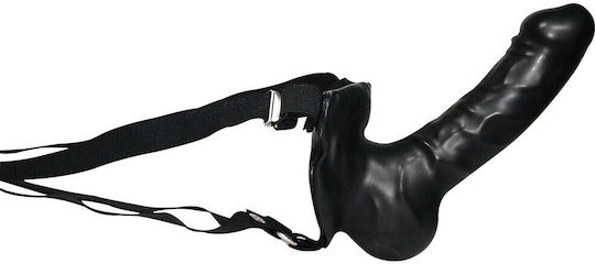 You2Toys Switch Latex Umschnall Penis Арсенал с Единично Дилдо 19см в Черен цвят