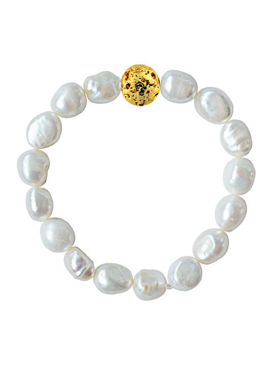 Margaritari Gold Plated Set Necklace & Bracelet with Pearls