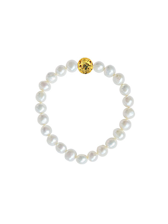 Margaritari Gold Plated Set Necklace & Bracelet with Pearls