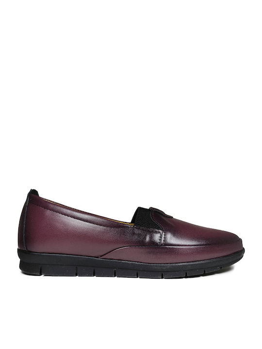 Women's Moccasins in Burgundy Color