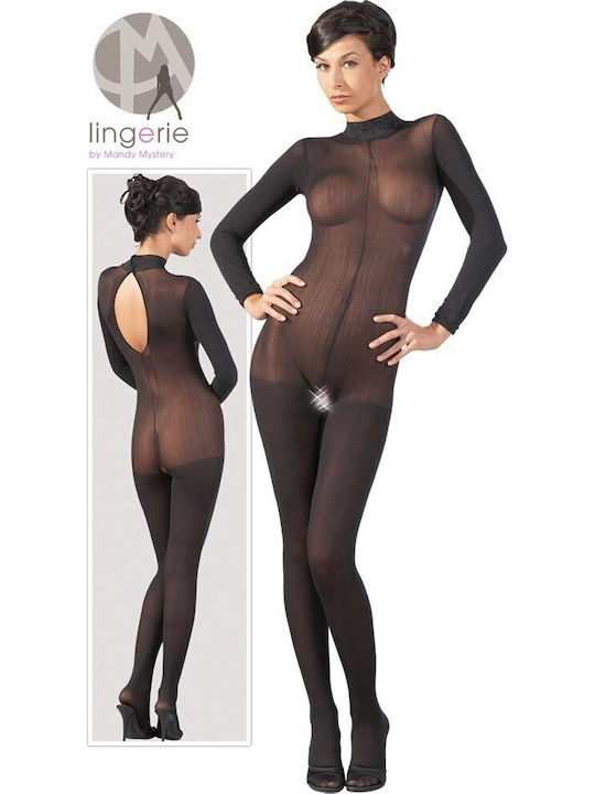 Mandy Mystery Longarm Catsuit Mandy Mystery Sexy Bodystocking Mesh Black