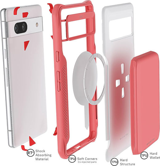 Ghostek Exec 6 Back Cover Μεταλλικό Ροζ (Google Pixel 7a)