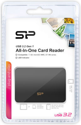 Silicon Power Card Reader USB 3.2 για SD/microSD/CompactFlash