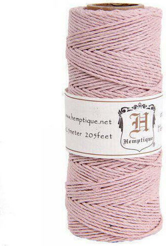 Synchronia Hemptique Κορδόνι Ροζ Μήκους 62.5m