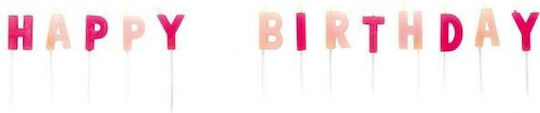 Amscan Κεριά Μίνι Happy Birthday Ροζ