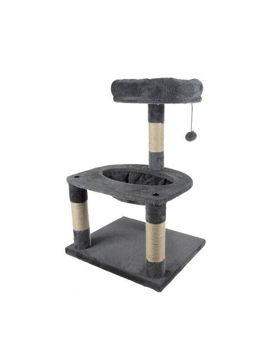 Purlov Scratching Post Cat Trees Gray 3 levels Height 71cm