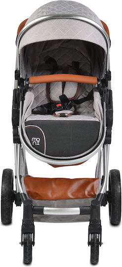 Cangaroo Alma Reversible 2 in 1 Baby Stroller Suitable for Newborn Gray Brown 7.5kg