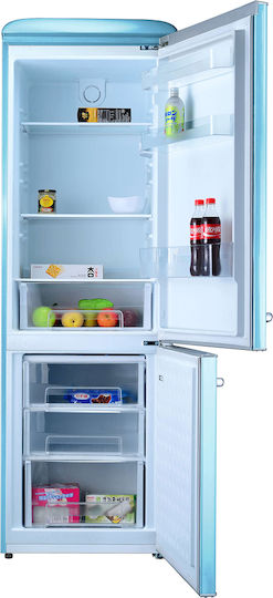 Robin Retro Fridge-Freezer 300lt H192xW60xD63cm Blue RB-310