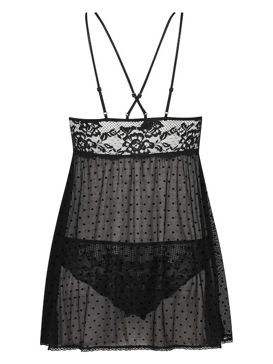 Hunkemöller Καλοκαιρινό Babydoll Μαύρο