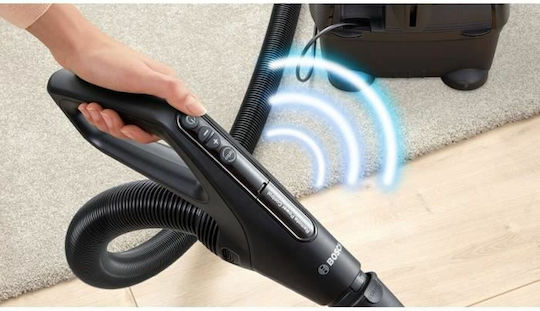 Bosch BGS41POW1 Ηλεκτρική Σκούπα 700W με Κάδο 2.4lt Μαύρη