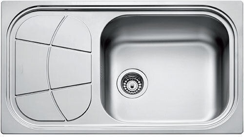 Foster Big Bowl Δεξιός Ένθετος Inox Σατινέ Μ86xΠ50cm Ασημί