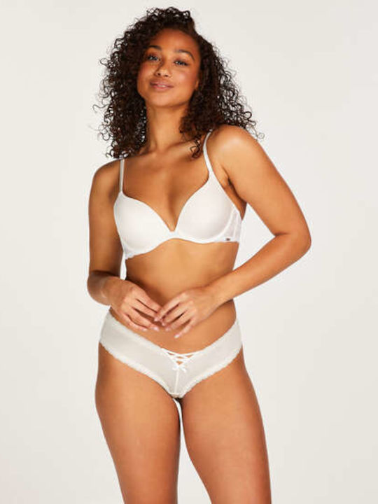 Hunkemöller Damen Brasilien mit Spitze Weiß