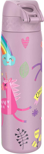 Ion8 Unicorns Kids Water Bottle Unicorn Plastic Non Spill Pink 600ml