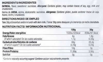 Quamtrax Nutrition Oatmeal Flakes Oat with Traditional Biscuit 1200gr