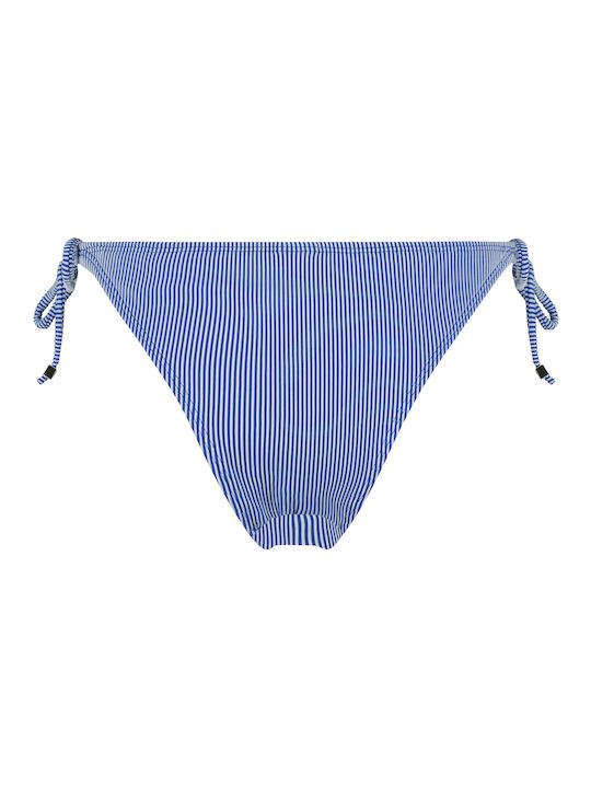 Bikini Slip με Κορδονάκια Μπλε