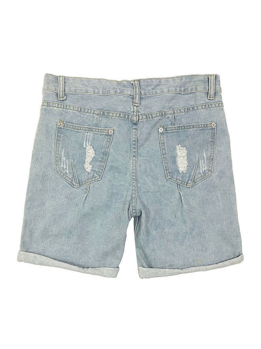 Damen Bermuda Jean Hellblau