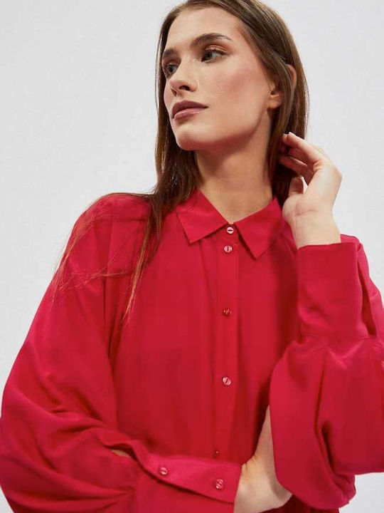Make your image Women's Monochrome Long Sleeve Shirt Red