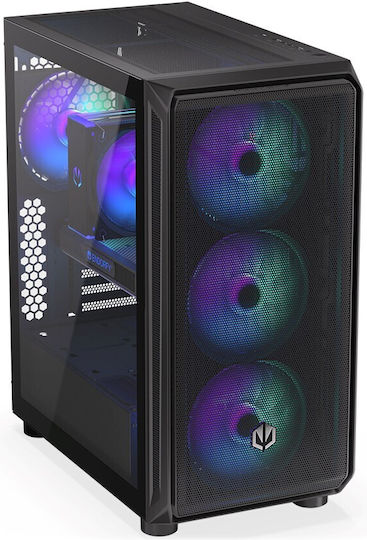 Arx 500 ARGB Gaming Midi Tower Computer Case Black
