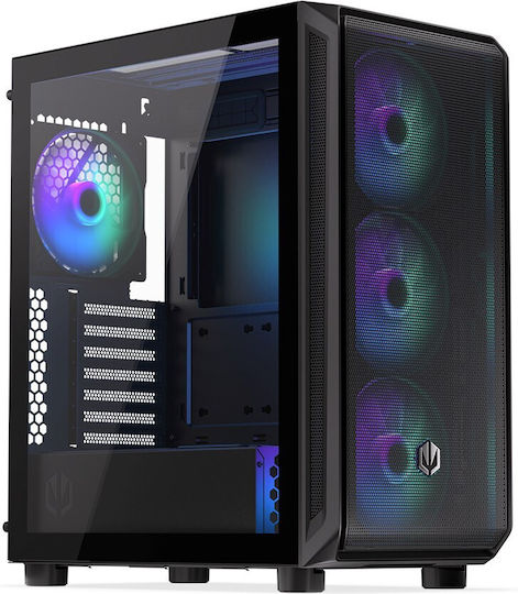 Arx 500 ARGB Gaming Midi Tower Computer Case Black