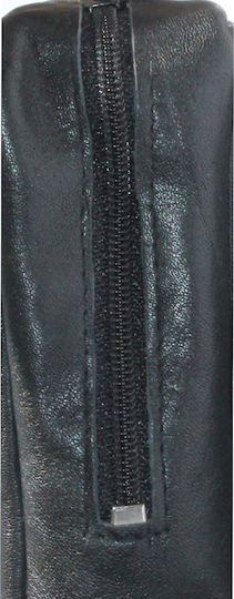 Tabakbeutel Lederne Tabaktasche in Schwarz mit magnetischem Verschluss 13x9cm