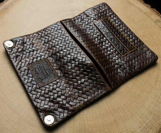Original Kavatza Leather Tobacco Pouch With Magnetic Clasp Black
