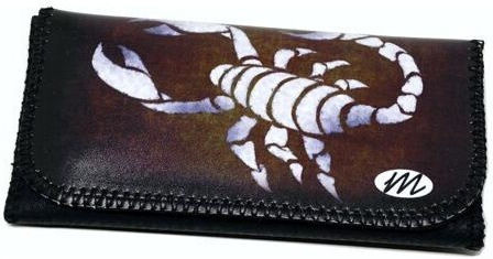 Monte ROXY Pungă Pentru Tutun Din Piele Ecologică Roșie Cu Buton 16x8.5cm