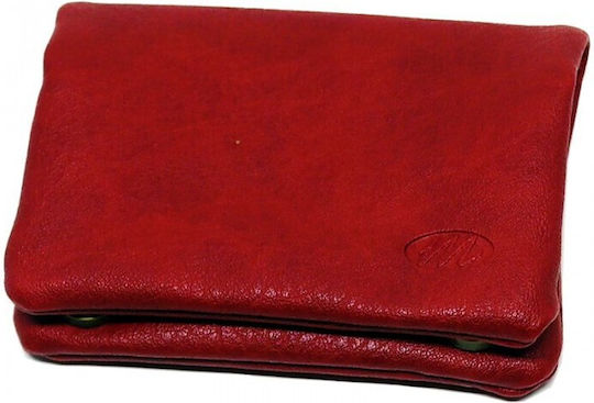 Monte Tobacco Pouch With Snap Closure 12x9cm Red
