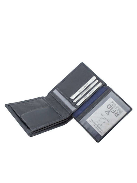 Portofel bărbătesc Carduri cu RFID Albastru