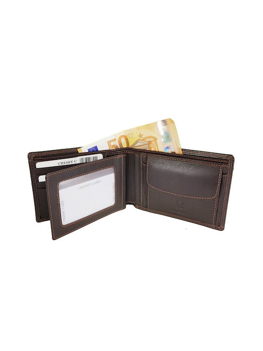 Armonto Men's Leather Wallet Brown