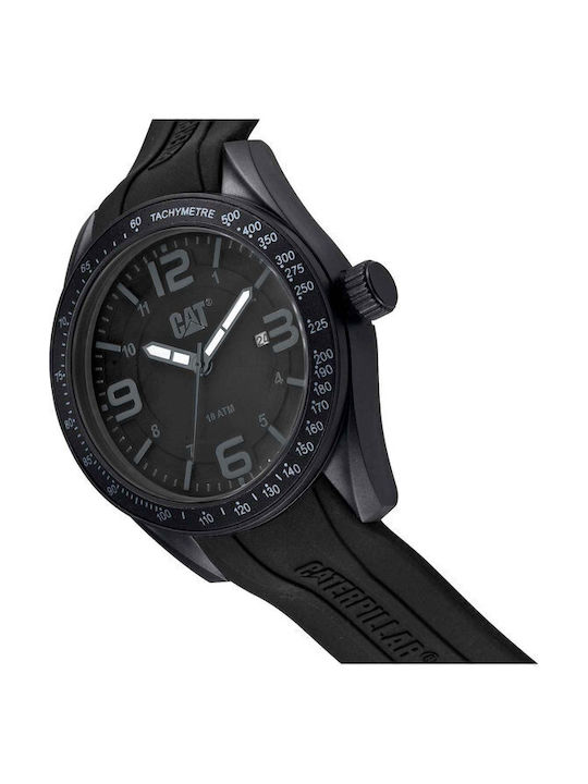 CAT Oceania Watch Battery with Black Rubber Strap