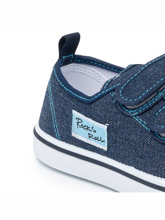 Παιδικά Sneakers με Σκρατς Navy Μπλε